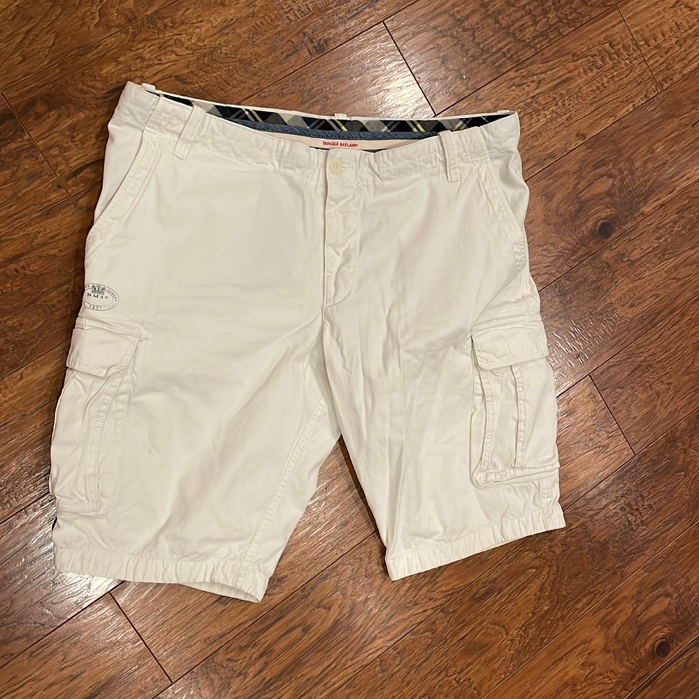 Boggi Milano Cream Taupe Cargo Pocket Shorts Size 58 Italy 42 US XXL